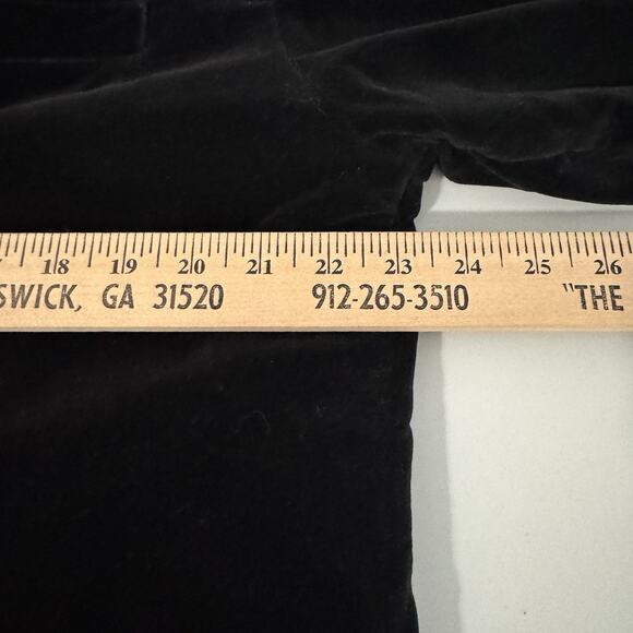 Vintage 90s Old Navy Velvet Pea Coat Sz XL Black Witchy Goth Grunge Regency Gorp - Picture 10 of 11